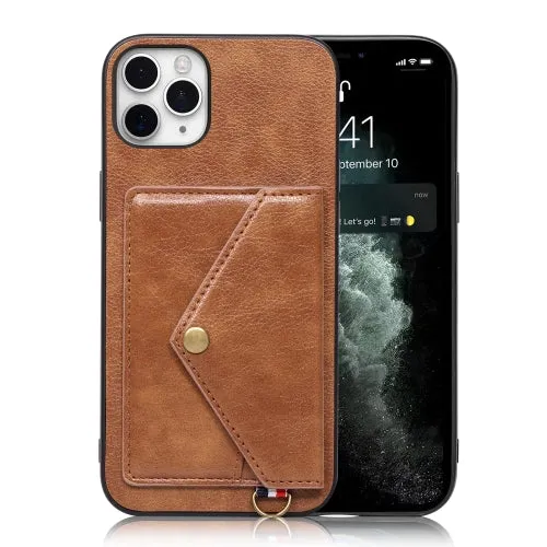 For iPhone 11 Litchi Texture Silicone   PC   PU Leather Back Cover Shockproof Case with Card Slot