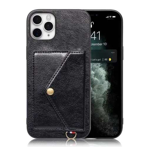 For iPhone 11 Litchi Texture Silicone   PC   PU Leather Back Cover Shockproof Case with Card Slot