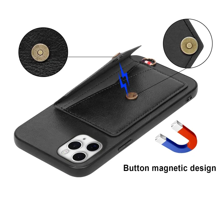 For iPhone 11 Litchi Texture Silicone   PC   PU Leather Back Cover Shockproof Case with Card Slot