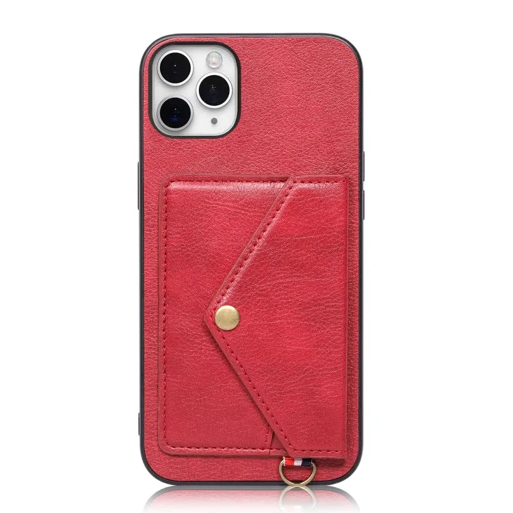 For iPhone 11 Litchi Texture Silicone   PC   PU Leather Back Cover Shockproof Case with Card Slot