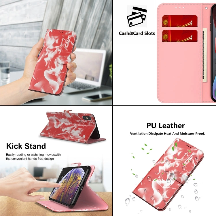 For Samsung Galaxy Note20 Cloud Fog Pattern Horizontal Flip Leather Case with Holder  Card