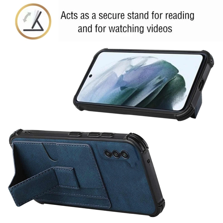 For Samsung Galaxy S21  5G Dream PU   TPU Four-corner Shockproof Back Cover Case with Card Slots