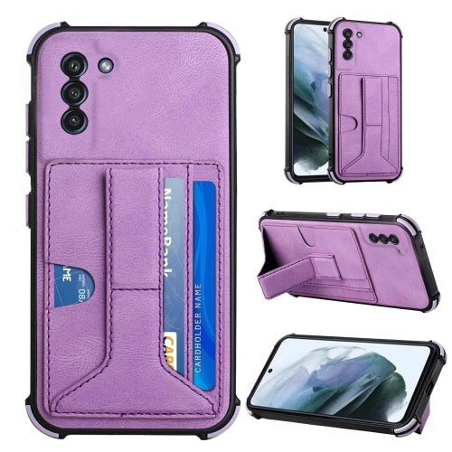For Samsung Galaxy S21  5G Dream PU   TPU Four-corner Shockproof Back Cover Case with Card Slots