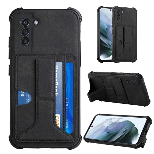 For Samsung Galaxy S21  5G Dream PU   TPU Four-corner Shockproof Back Cover Case with Card Slots