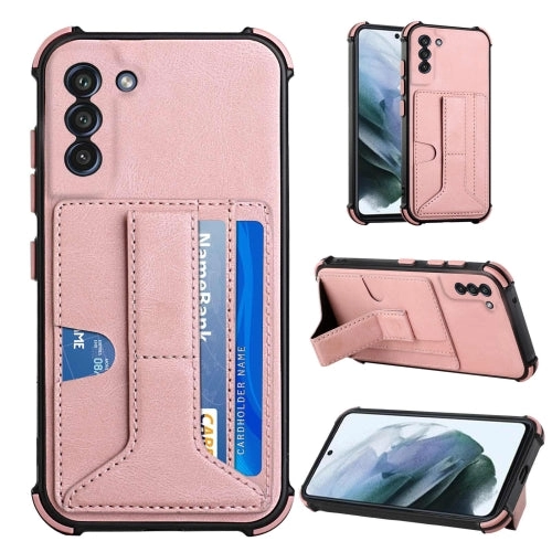 For Samsung Galaxy S21  5G Dream PU   TPU Four-corner Shockproof Back Cover Case with Card Slots