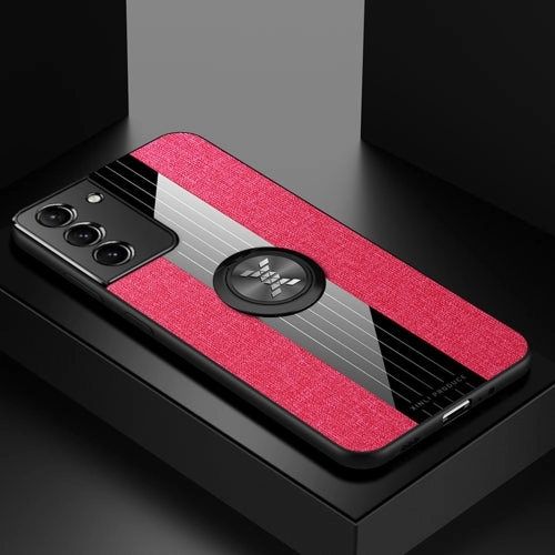 For Samsung Galaxy S21  5G XINLI Stitching Cloth Textue Shockproof TPU Protective Case with Ring