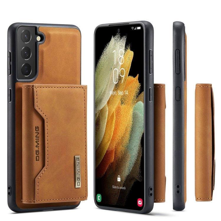 For Samsung Galaxy S21  DG.MING M2 Series 3-Fold Multi Card Bag   Magnetic Back Cover Shockproof