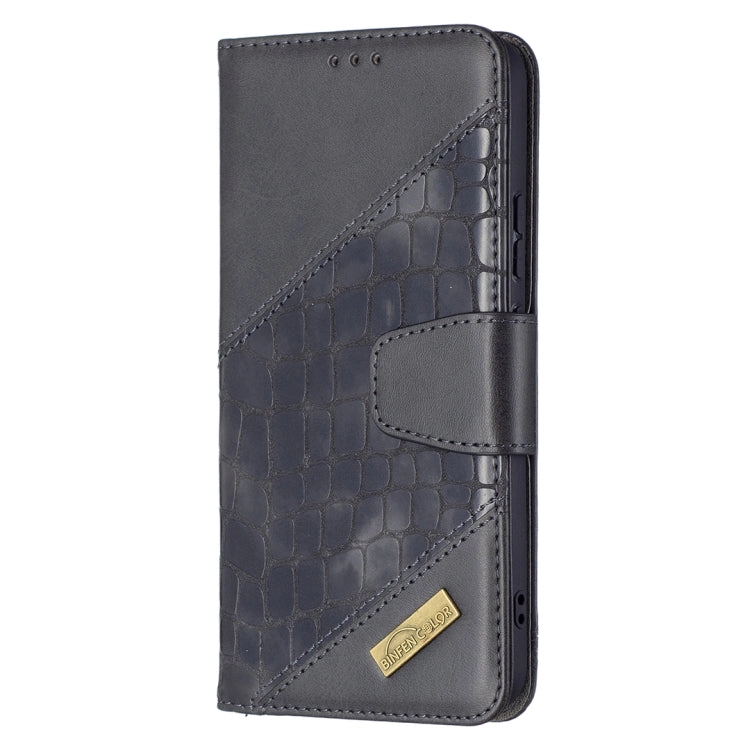 For Samsung Galaxy S22 5G Matching Color Crocodile Texture Leather Phone Case with Holder