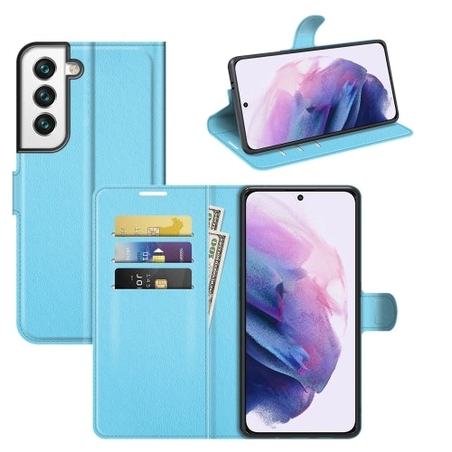 For Samsung S22 Litchi Texture Horizontal Flip Protective Case with Holder  Card Slots