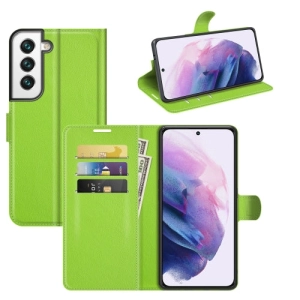 For Samsung S22 Litchi Texture Horizontal Flip Protective Case with Holder  Card Slots