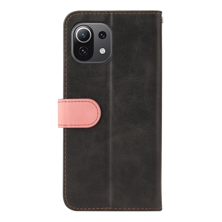 For Xiaomi Mi 11 Business Stitching-Color Horizontal Flip PU Leather Case with Holder  Card