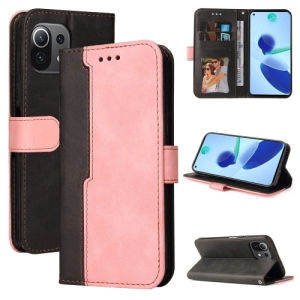 For Xiaomi Mi 11 Business Stitching-Color Horizontal Flip PU Leather Case with Holder  Card