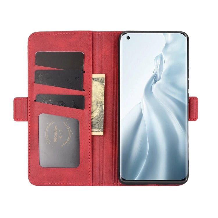 For Xiaomi Mi 11 Dual-side Magnetic Buckle Horizontal Flip Leather Case with Holder  Card