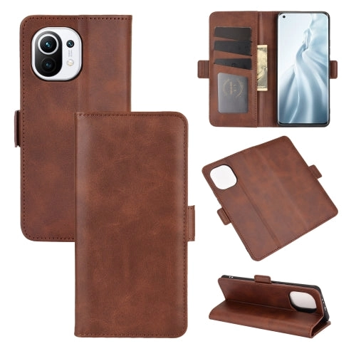 For Xiaomi Mi 11 Dual-side Magnetic Buckle Horizontal Flip Leather Case with Holder  Card