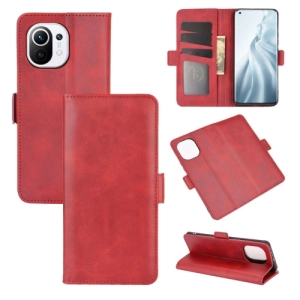 For Xiaomi Mi 11 Dual-side Magnetic Buckle Horizontal Flip Leather Case with Holder  Card