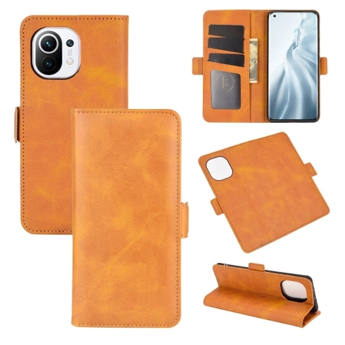 For Xiaomi Mi 11 Dual-side Magnetic Buckle Horizontal Flip Leather Case with Holder  Card