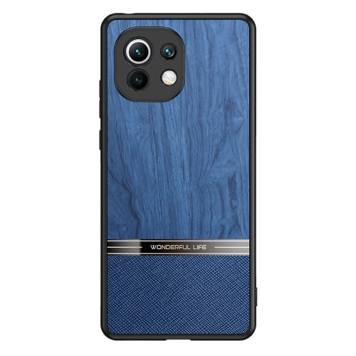 For Xiaomi Mi 11 Shang Rui Wood Grain Skin PU   TPU Shockproof Case(Wood