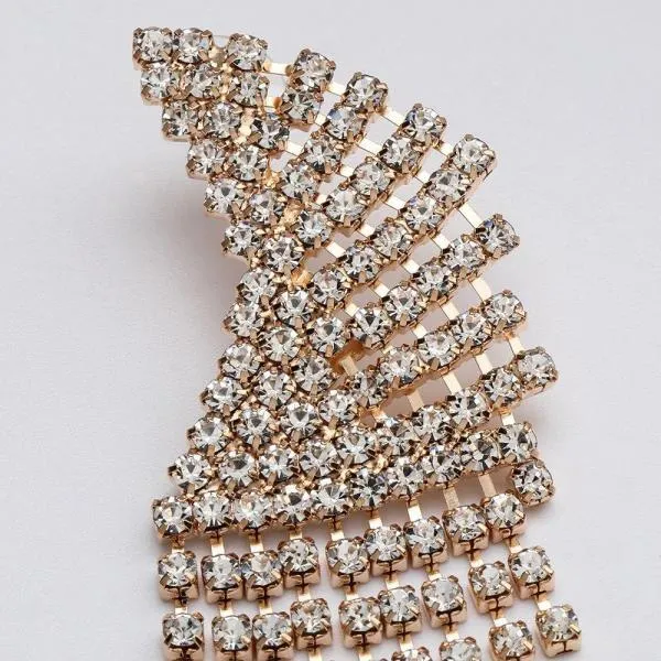 Full Diamond Tassel Earrings Women's Versatile Exquisite Trend Earrings