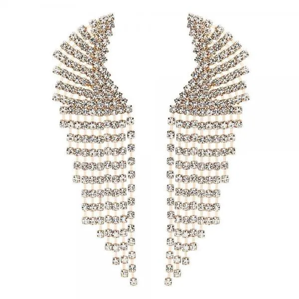 Full Diamond Tassel Earrings Women's Versatile Exquisite Trend Earrings