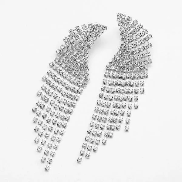 Full Diamond Tassel Earrings Women's Versatile Exquisite Trend Earrings