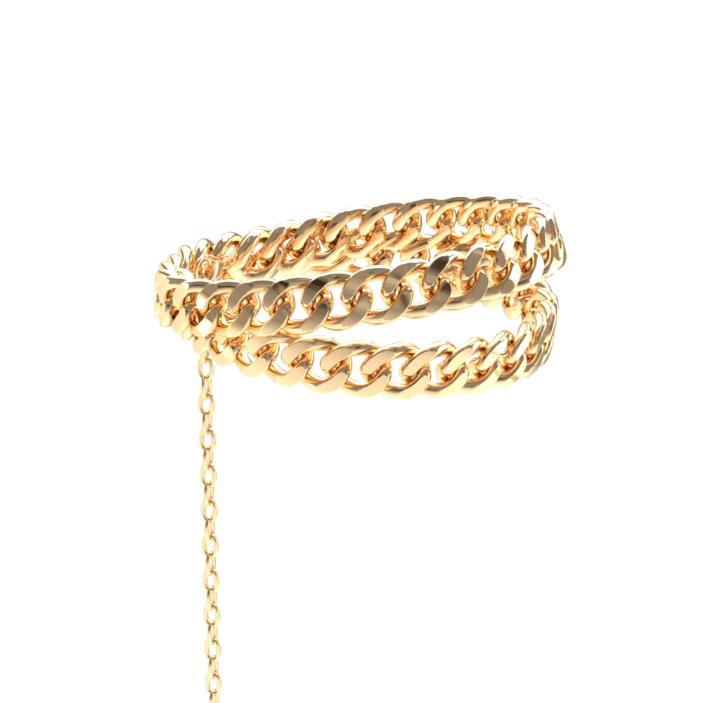 Gold Double Cuban Ankle Chain
