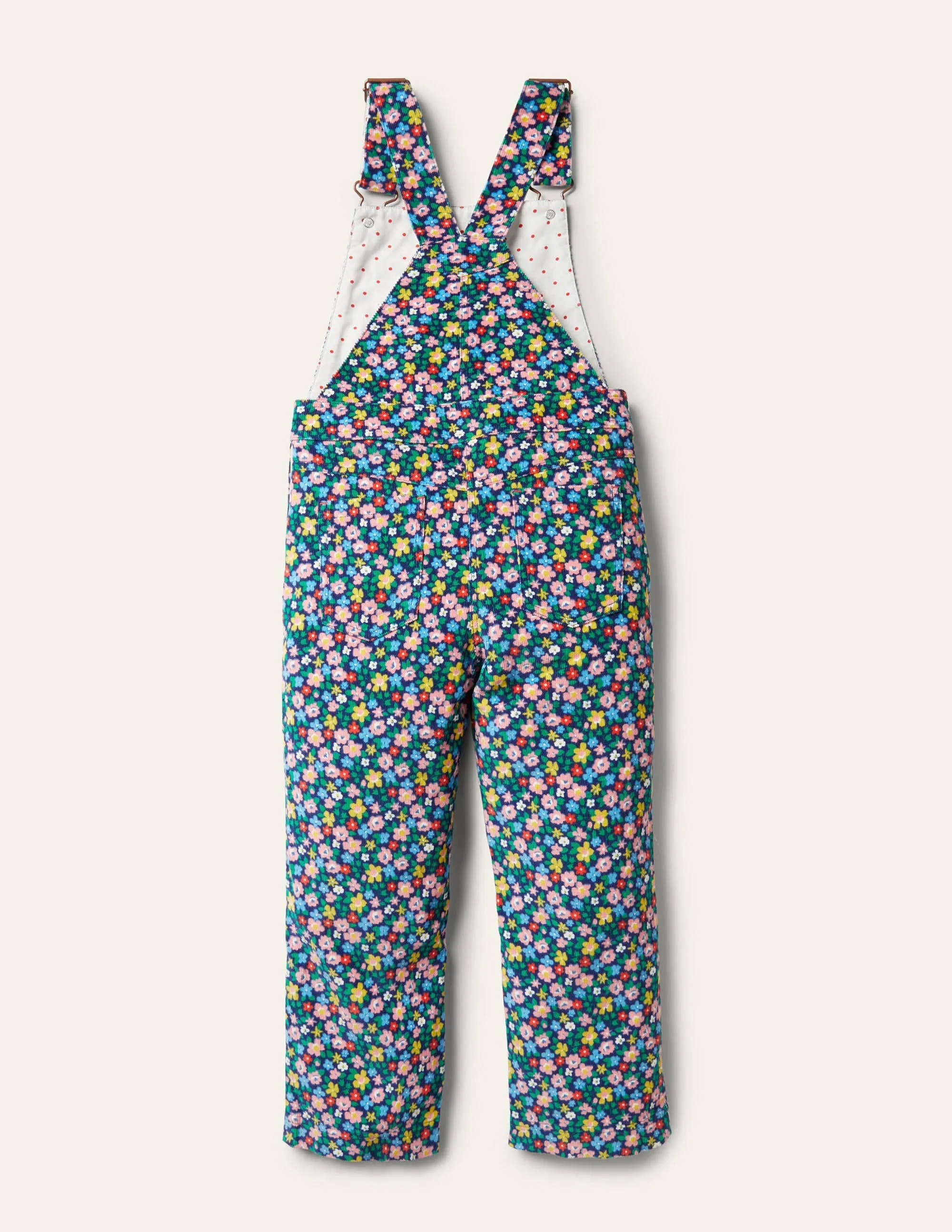 Heart Patch Dungaree-Starboard Blue Spring Floral