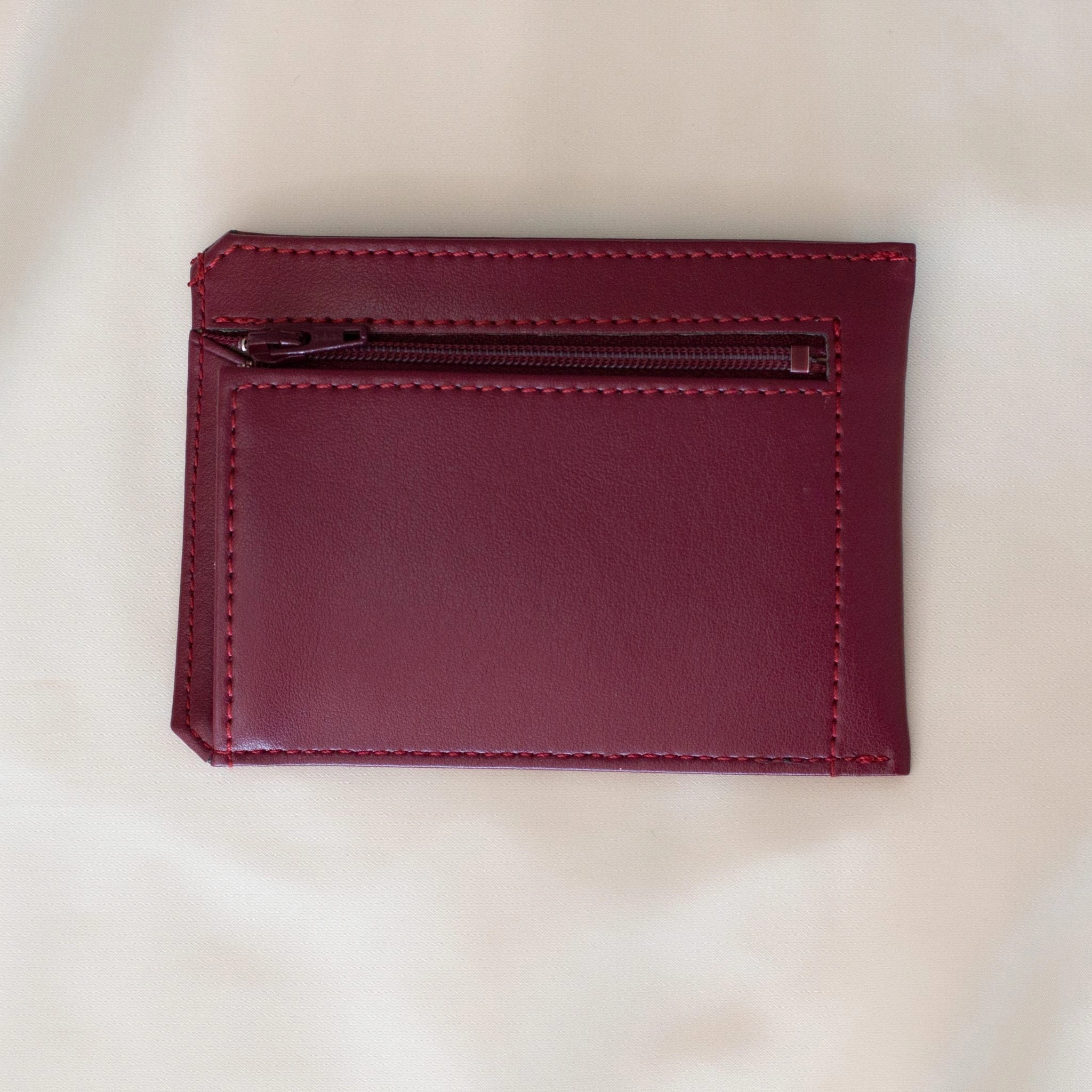 Jasmin Vegan Apple Leather Compact Wallet | Bordeaux