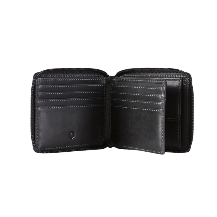 Jekyll & Hide Large Zip Around Wallet With Coin - Black