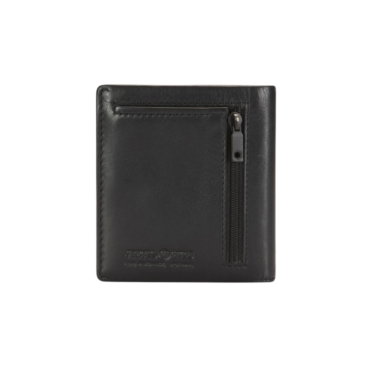Jekyll & Hide Slim Bifold Card Holder With Coin - Black