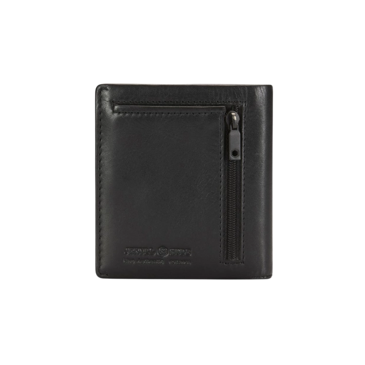 Jekyll & Hide Slim Bifold Card Holder With Coin - Black