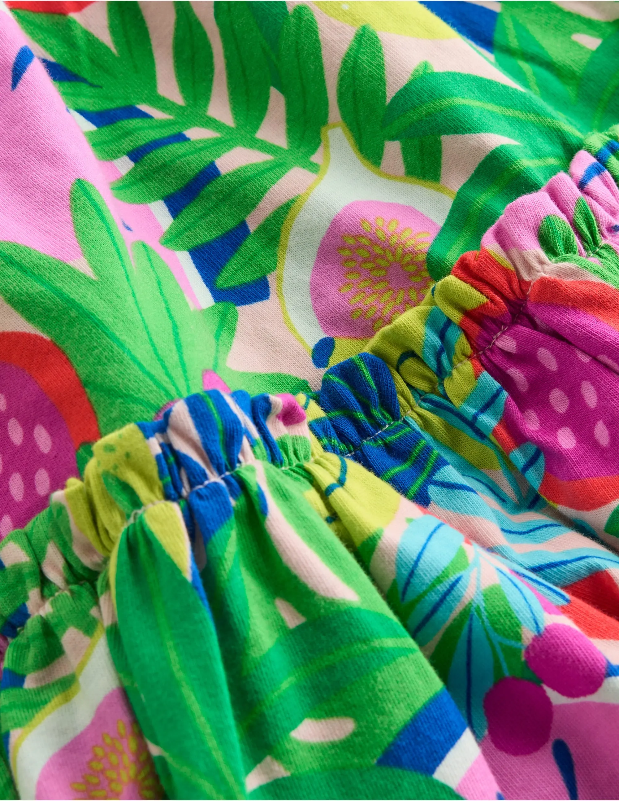 Jersey Midi Skirt-Multi Tropical Fruit