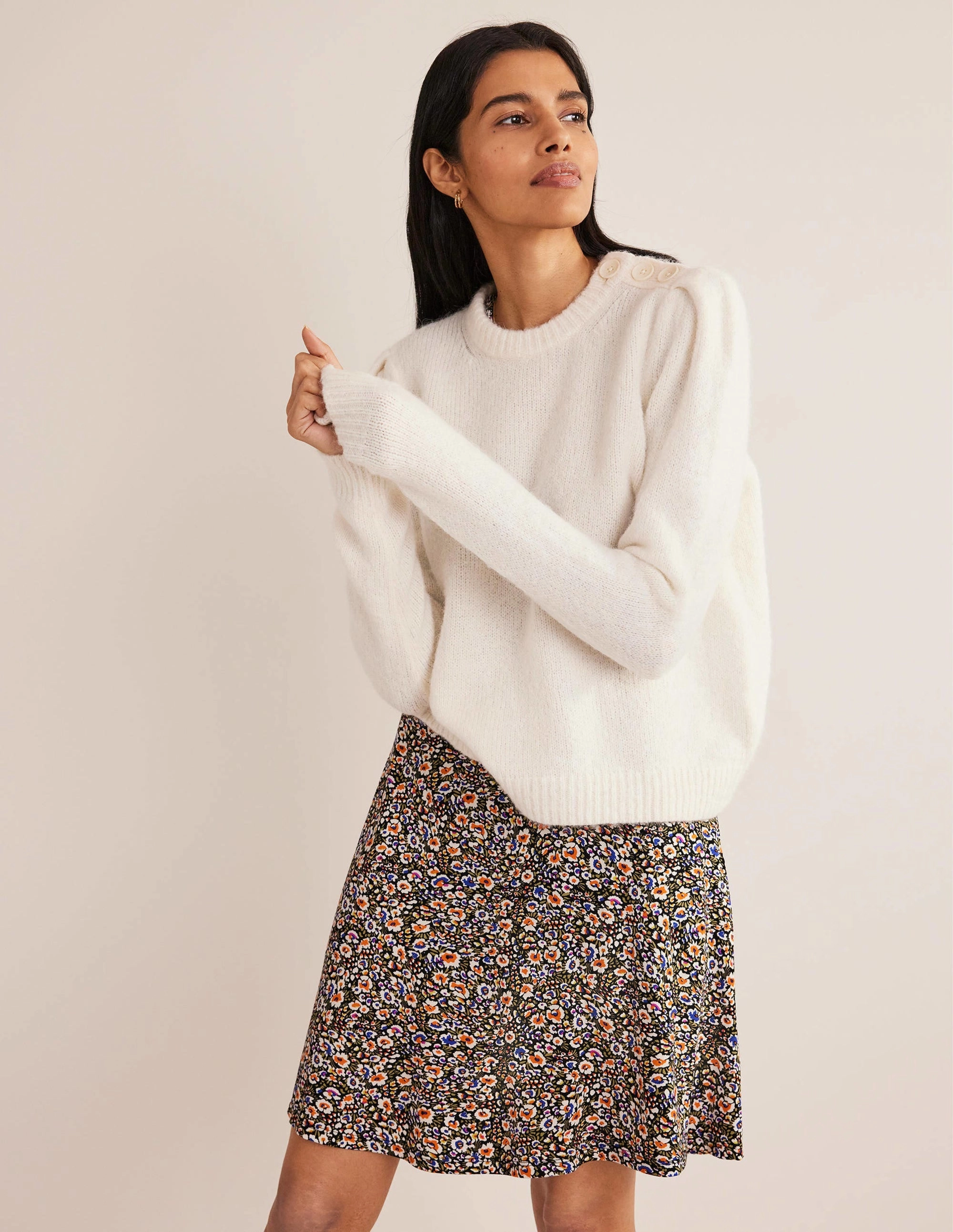 Jersey Mini Tea Dress-Multi, Eden Bloom