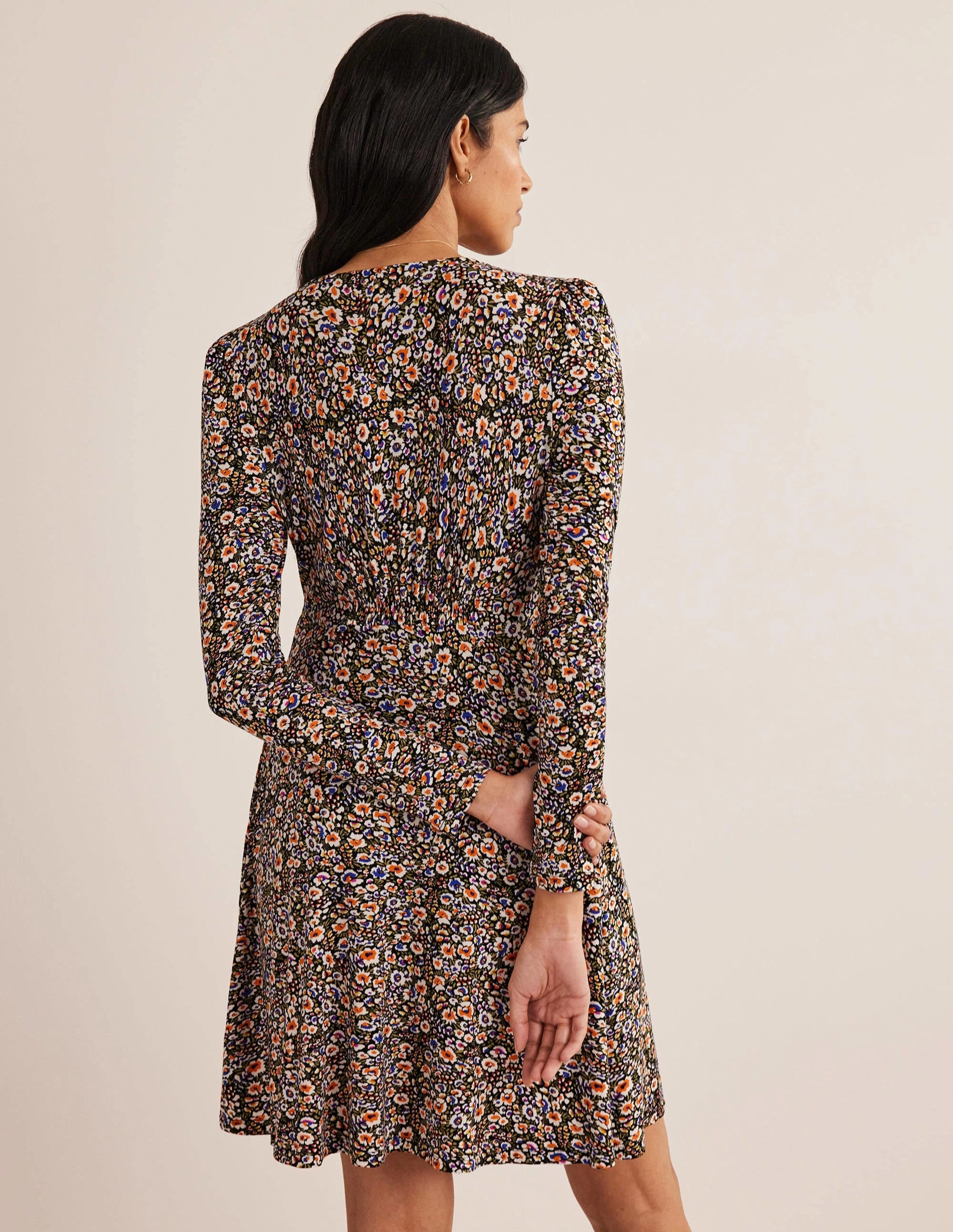 Jersey Mini Tea Dress-Multi, Eden Bloom