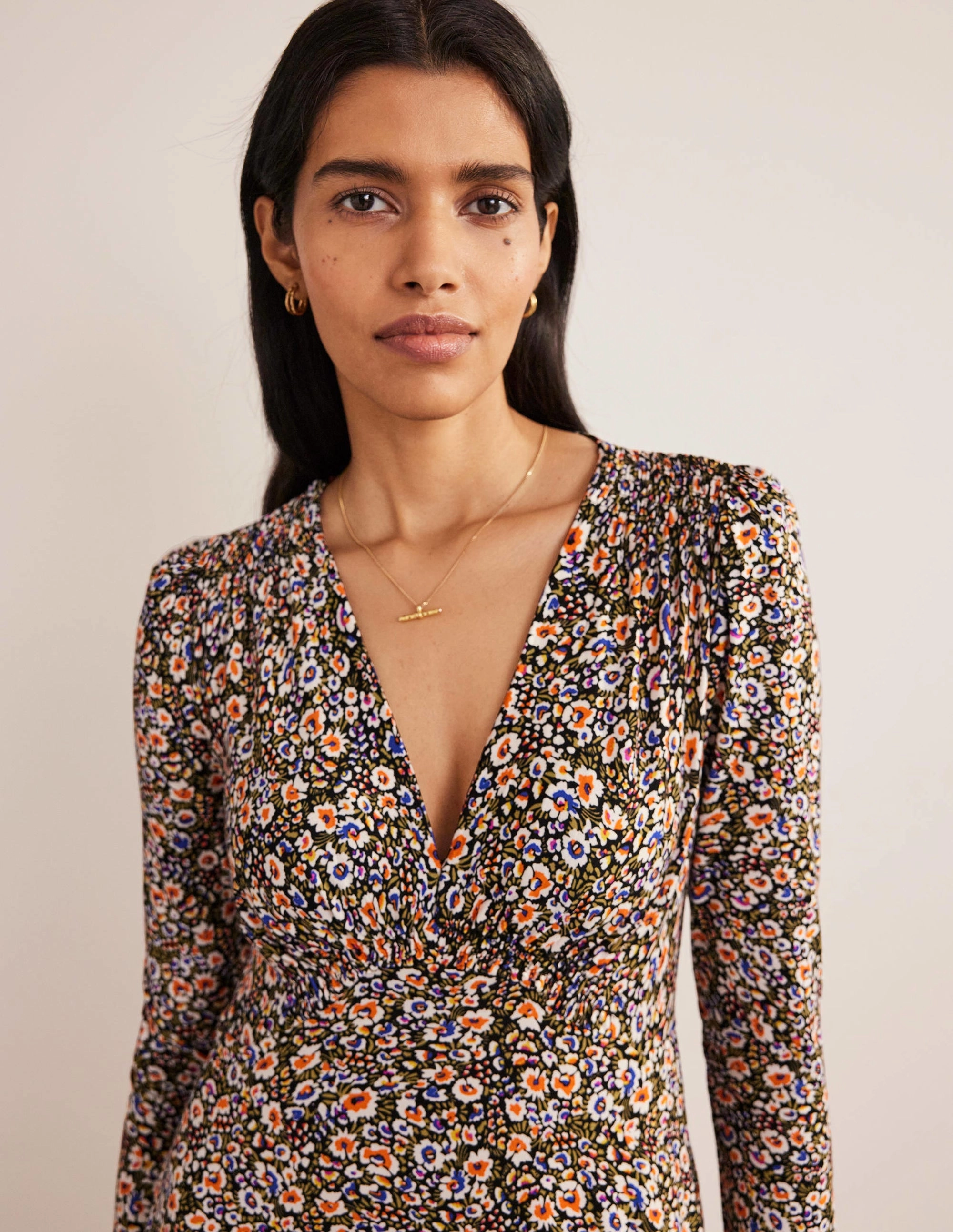 Jersey Mini Tea Dress-Multi, Eden Bloom