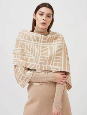 Knitted Arty Bricks Organic Cotton Scarf | Multiple Colours