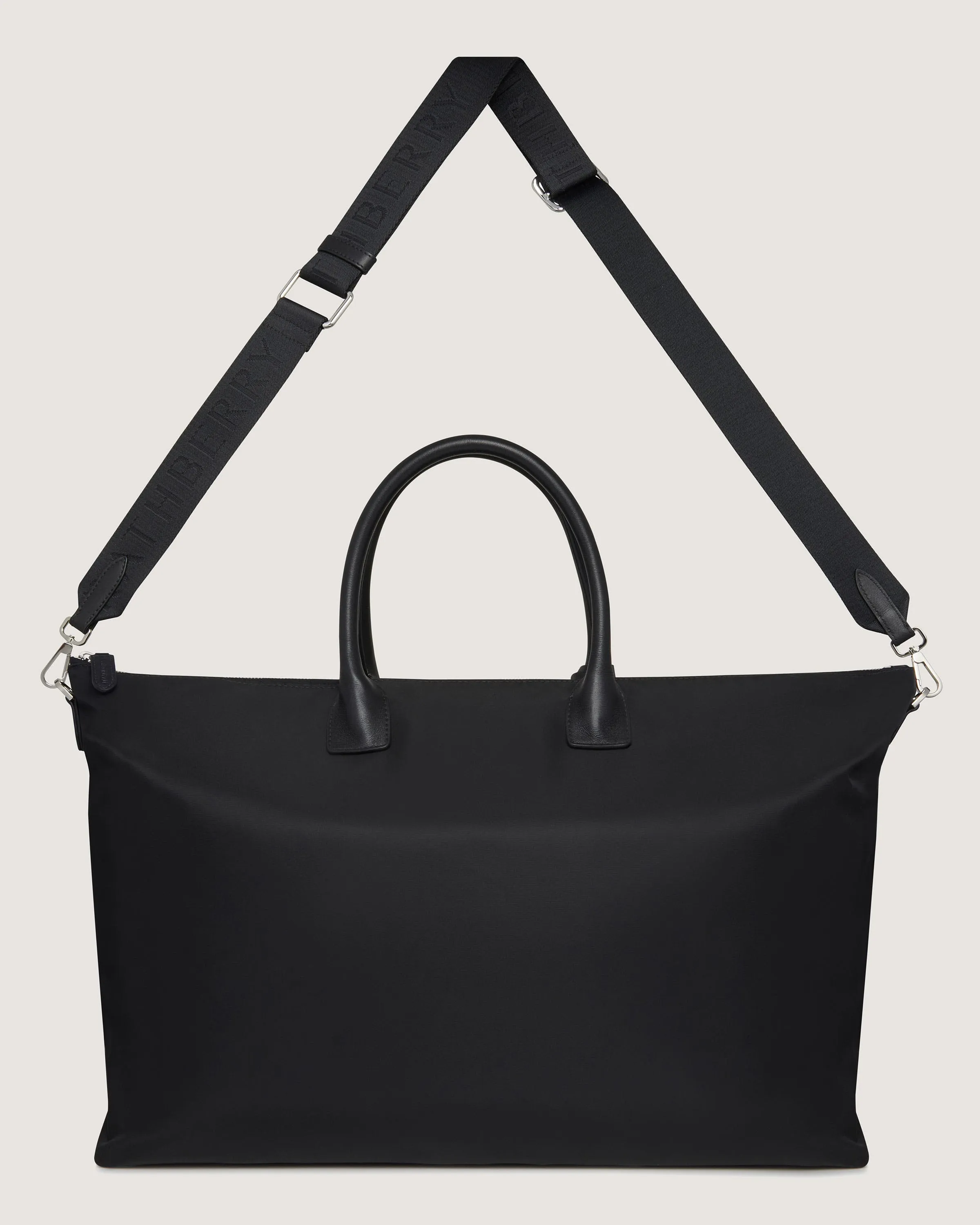 Large Travel Tote - Black Nylon