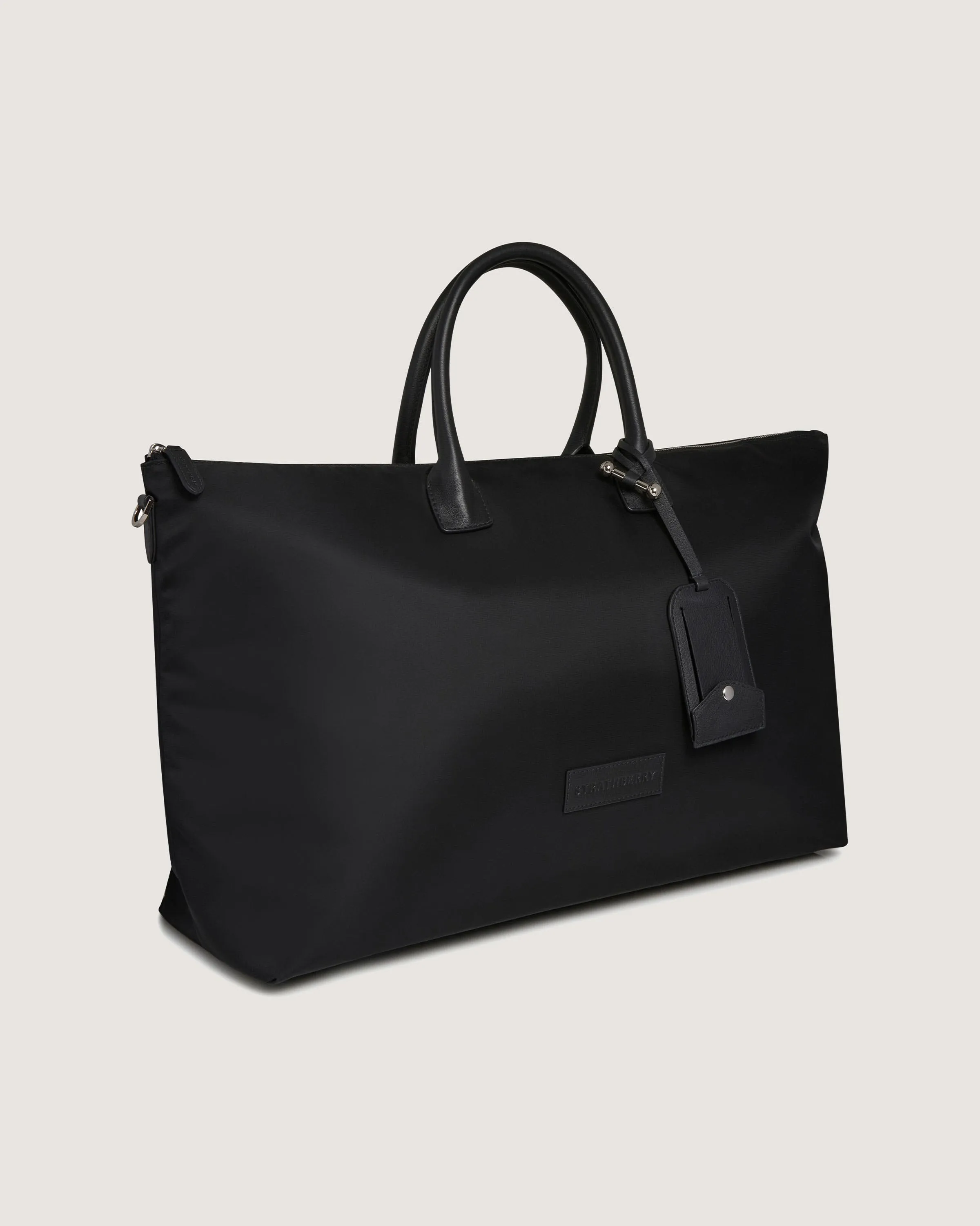 Large Travel Tote - Black Nylon