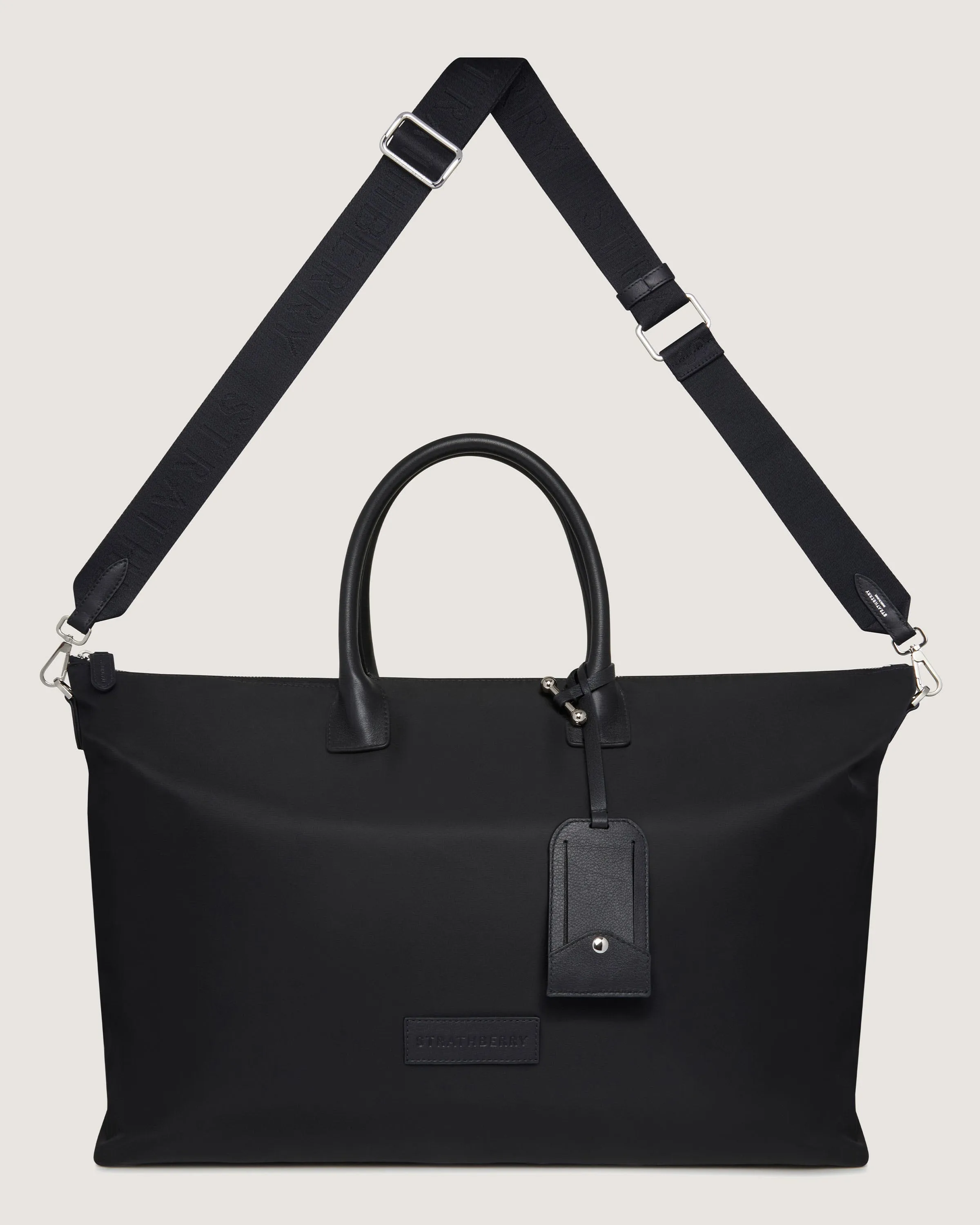 Large Travel Tote - Black Nylon