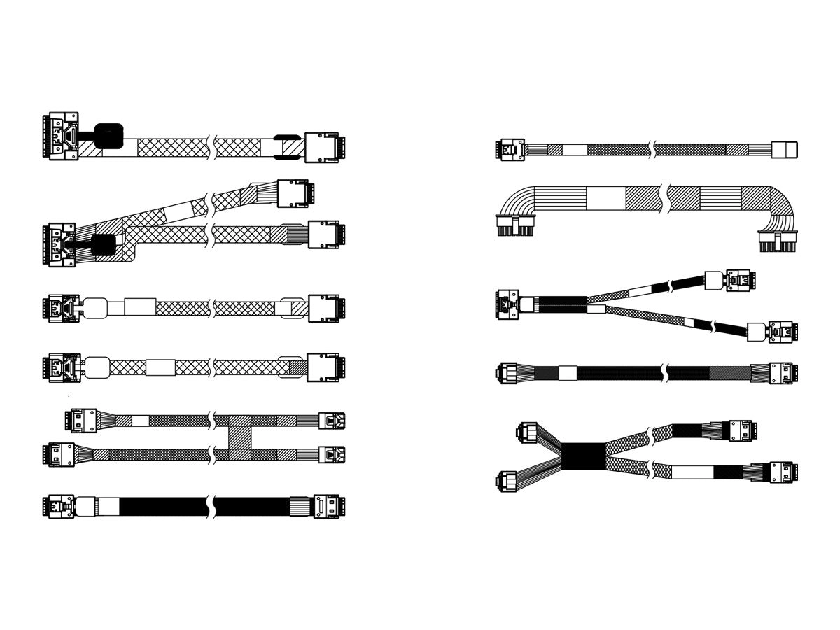 Lenovo - Storage cable kit - for 6 x SATA/SAS   4 x Anybay SAS/SATA 4X97A83833