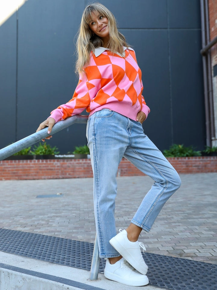 Leoni Rika Jumper Diamond Print
