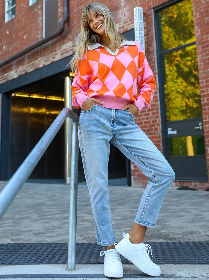 Leoni Rika Jumper Diamond Print