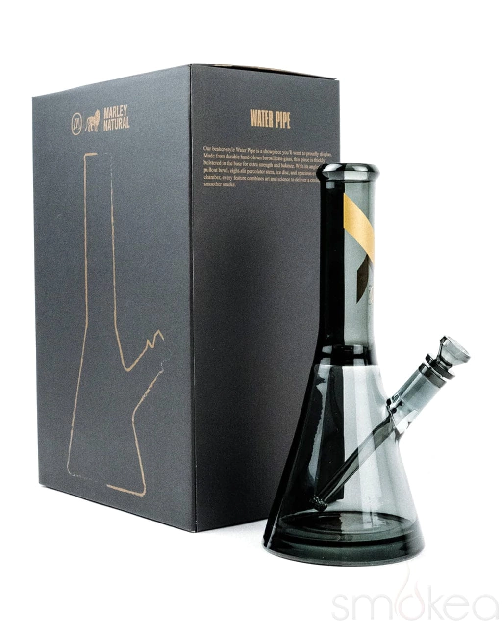 Marley Natural Smoked Glass Beaker Bong