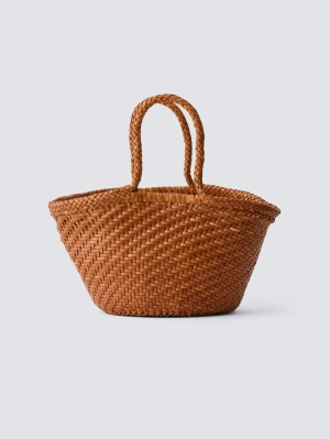Martha Brown Leather Basket Bag