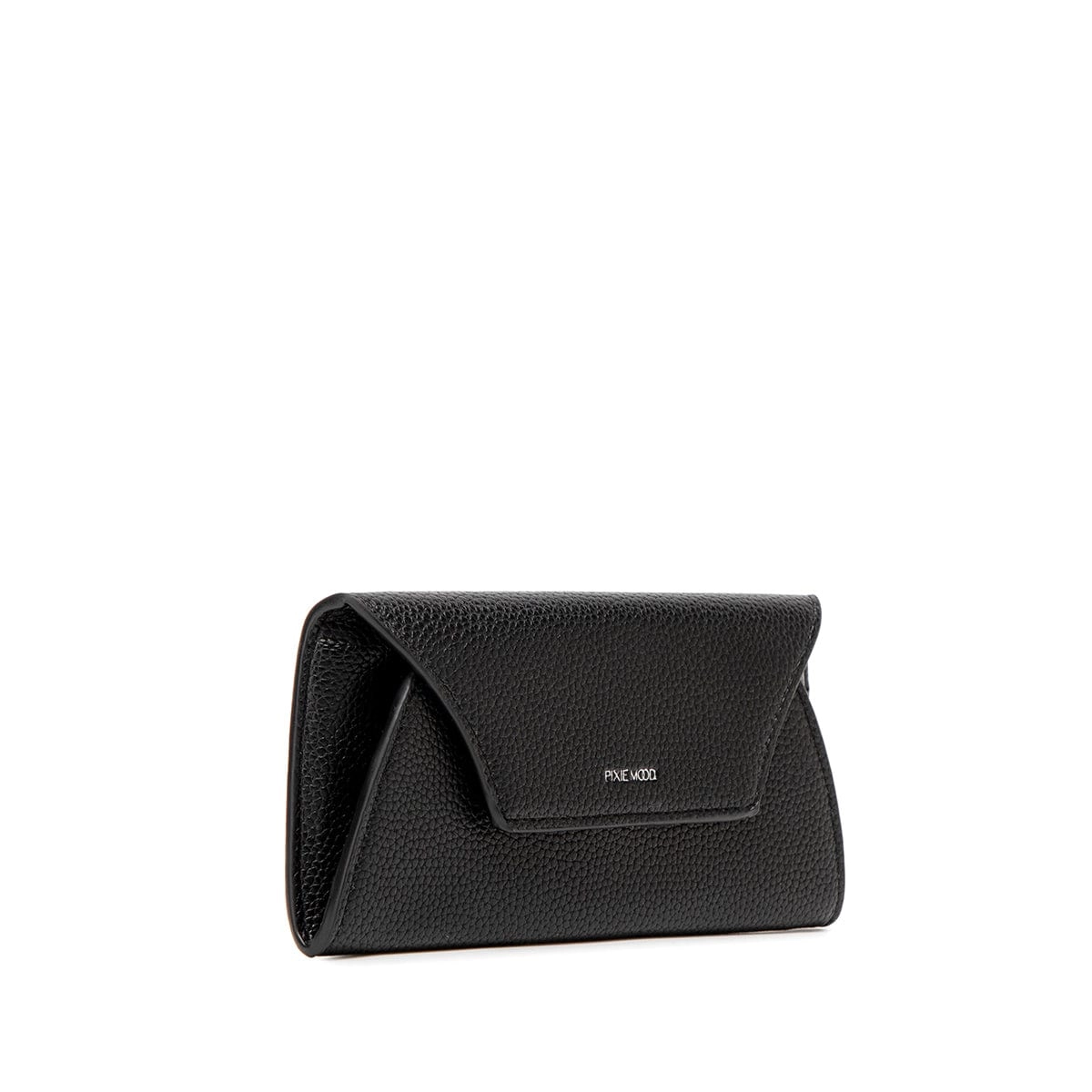 Mavis Vegan Leather Wallet | Black Pebbled