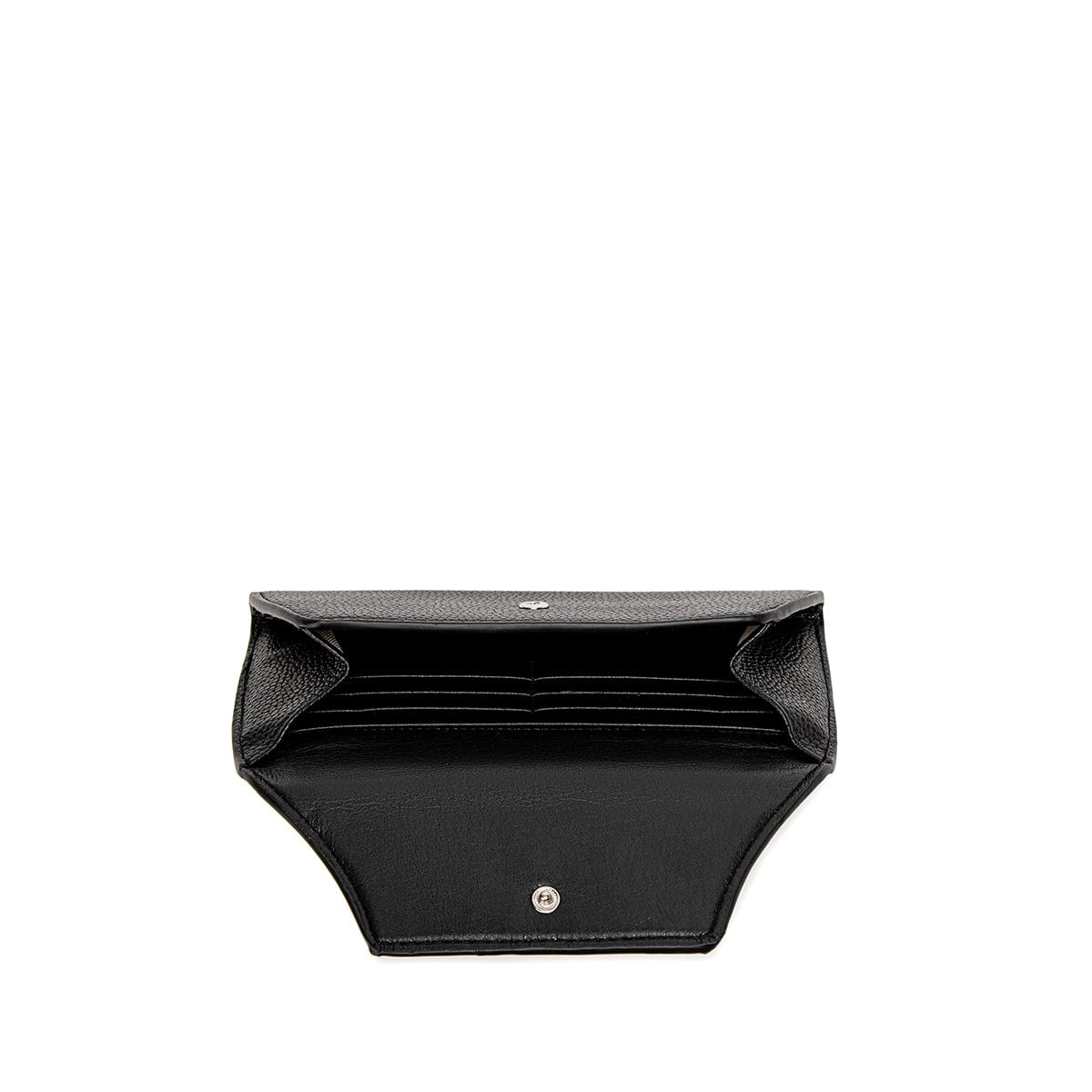 Mavis Vegan Leather Wallet | Black Pebbled