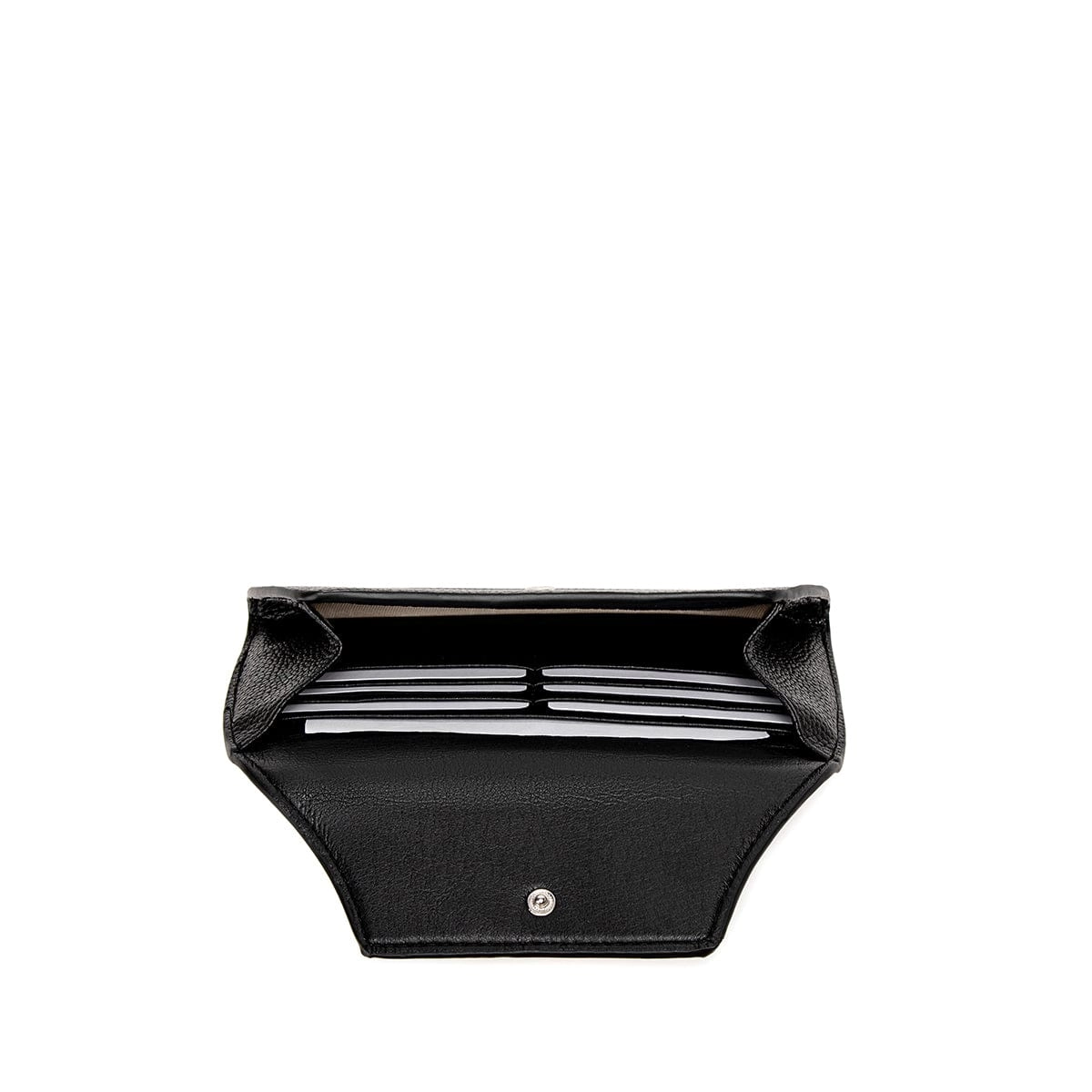 Mavis Vegan Leather Wallet | Black Pebbled