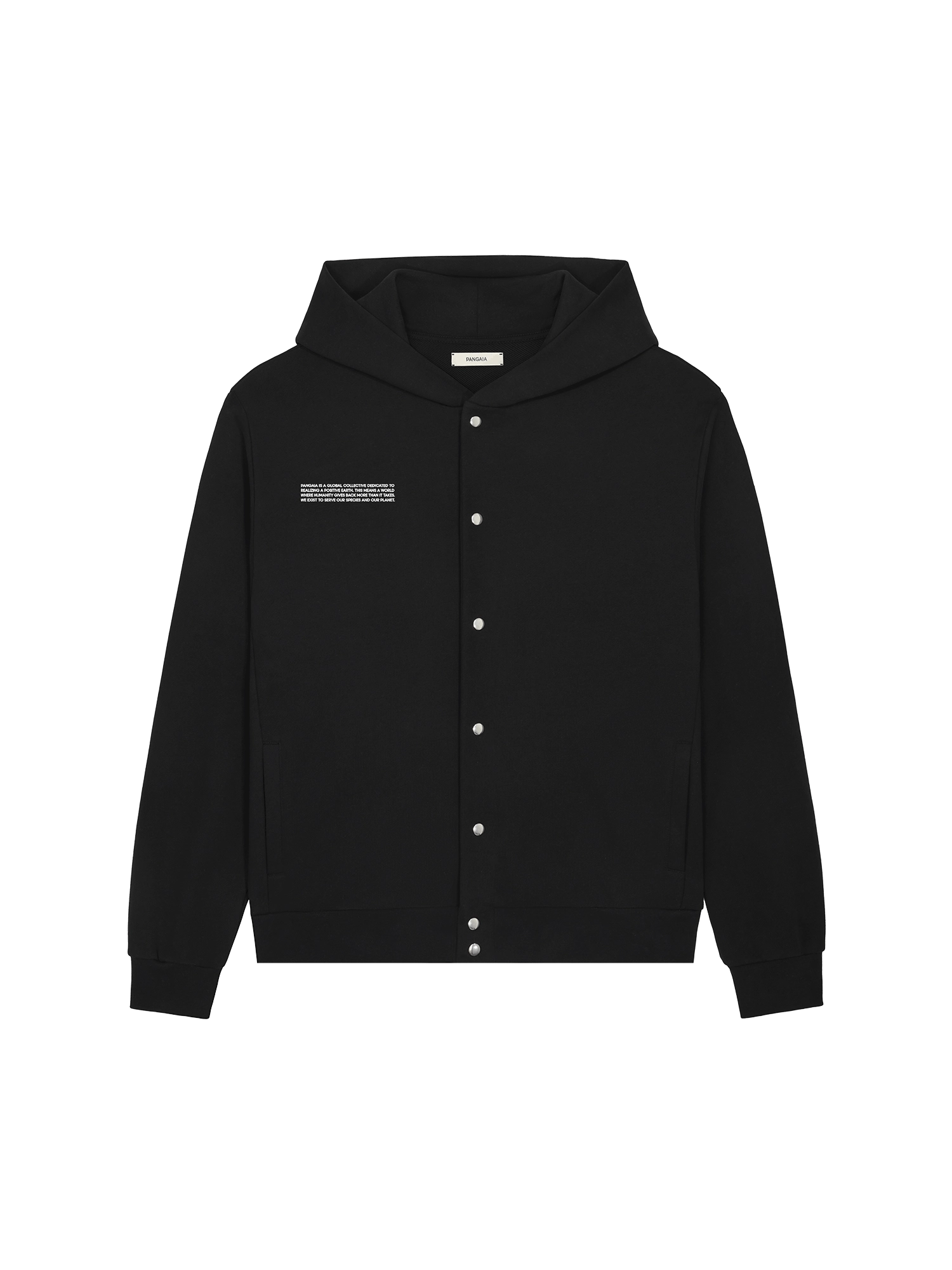 Mens 365 Midweight Snap Button Hoodie—Twilight Black