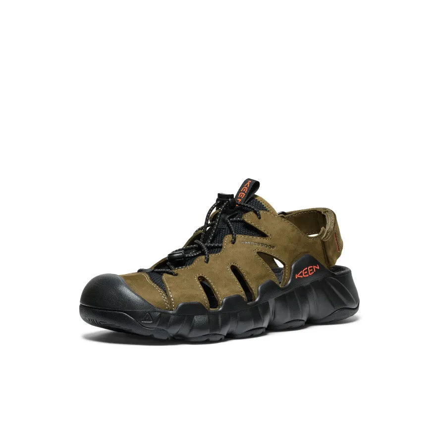 Men's Hyperport Fisherman Leather Sandal  |  Dark Olive/Black