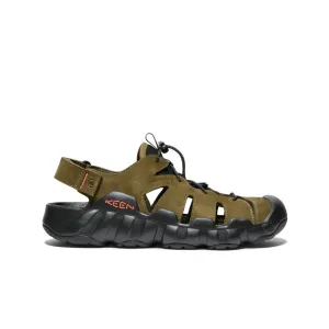 Men's Hyperport Fisherman Leather Sandal  |  Dark Olive/Black