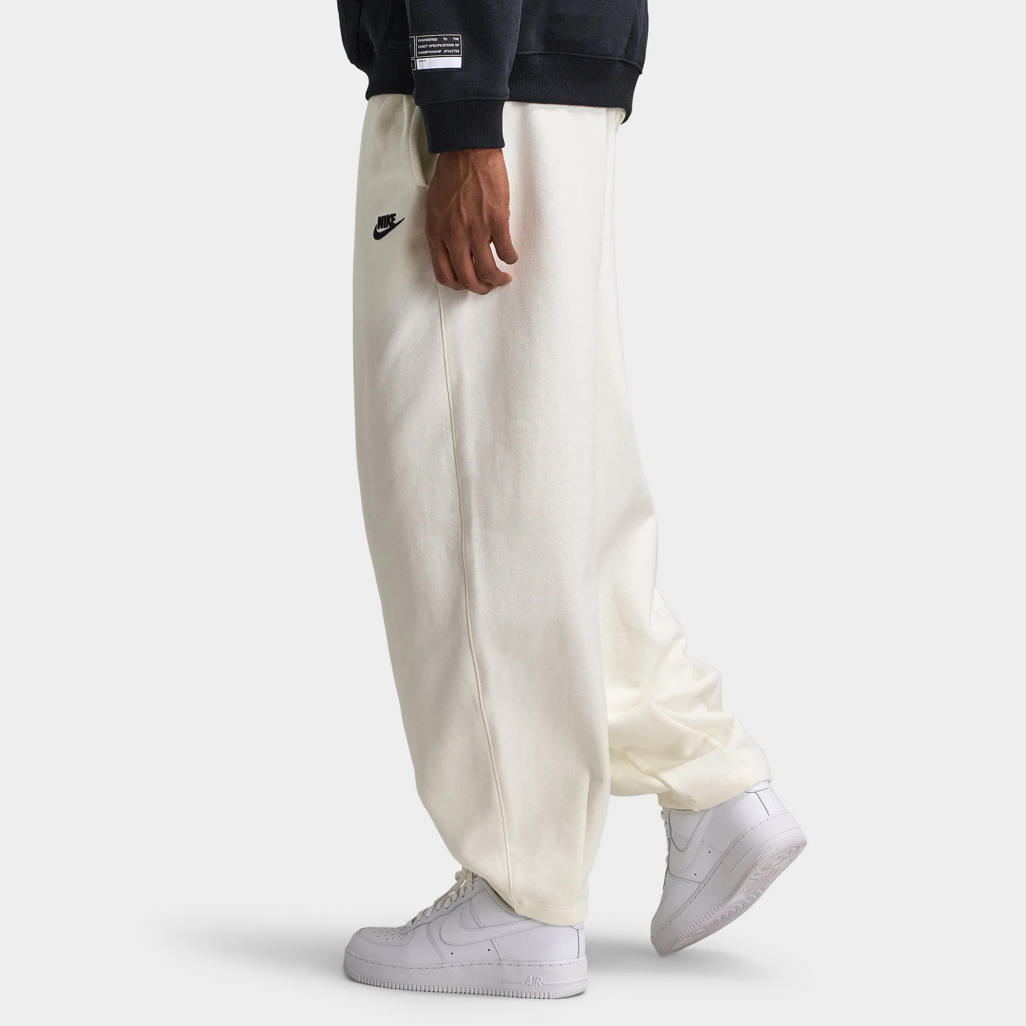 Nike Club Fleece French Terry Oversized Pants Sail / Sail - Black